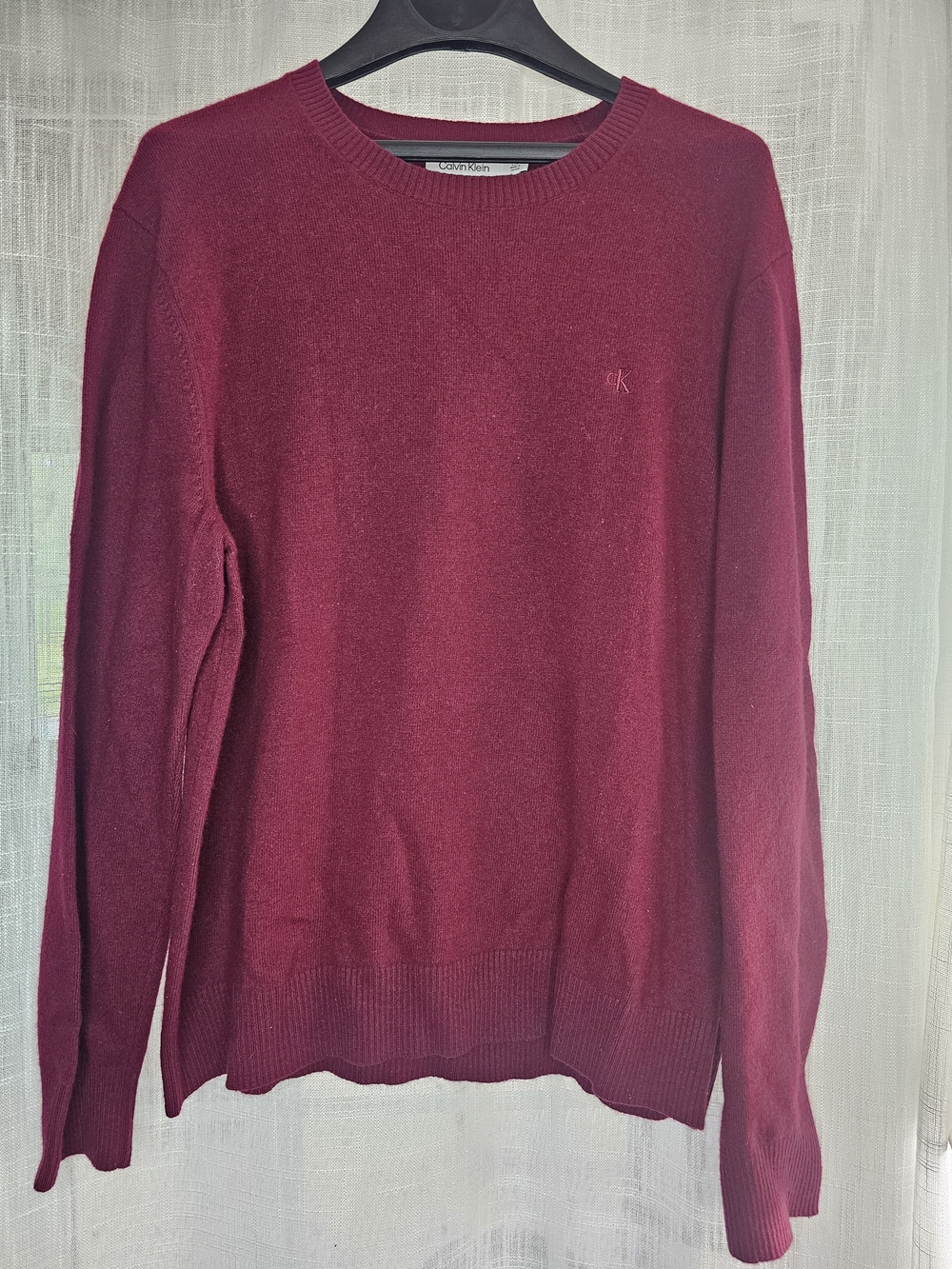 Calvin Klein Men's Crewneck Sweater in Wine